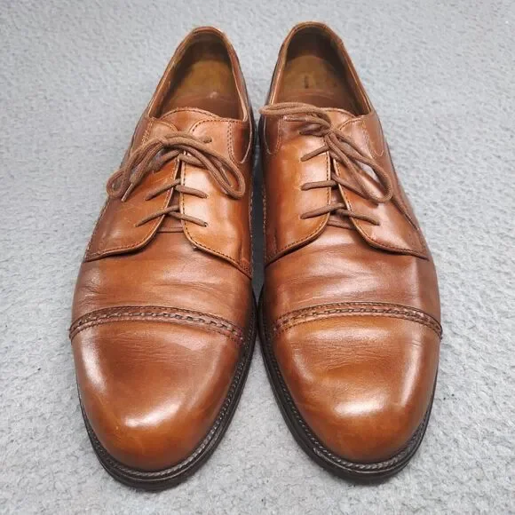 Cable & Co Executive Cap Toe Oxford Dress Shoes Brown Leather Lace Up Mens 11 D - Picture 5 of 16
